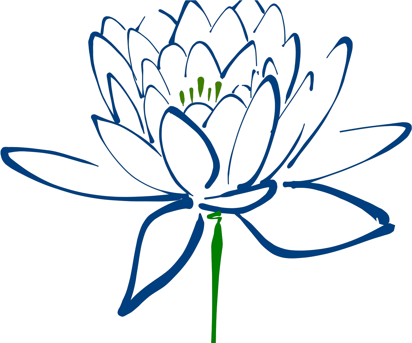Lotus Flower Png Draw Clipart (1600x1600), Png Download