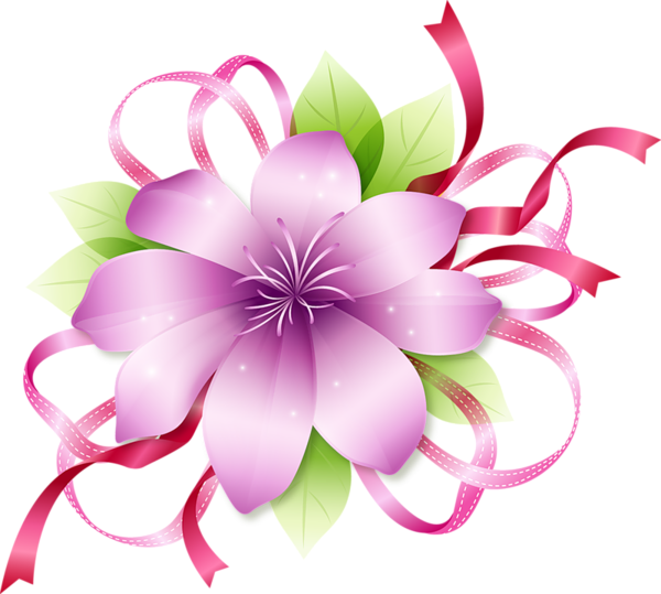 Pink Flower Clipart - Png Download (600x539), Png Download