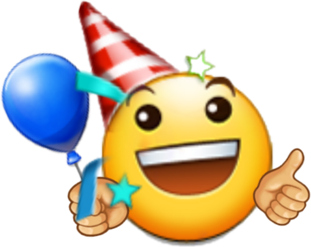 #happybirthday #birth #day #picsart #emojicrown #crown - Birthday Emoji Transparent Background Clipart (1024x815), Png Download