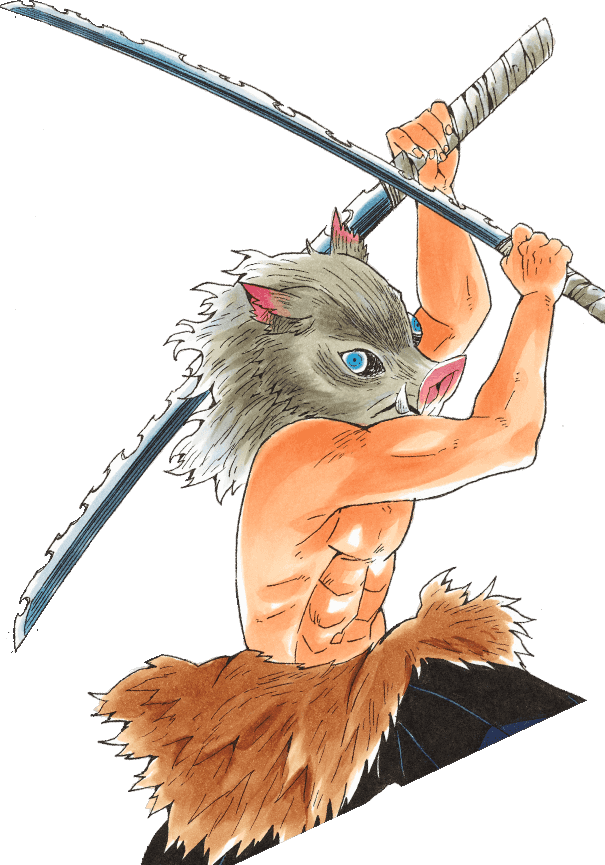 Kimetsu No Yaiba Wiki - Kimetsu No Yaiba Inosuke Katana Clipart (605x865), Png Download