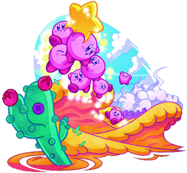 Splash Clipart Spurt - Kirby Mass Attack Sandy Canyon - Png Download (629x592), Png Download