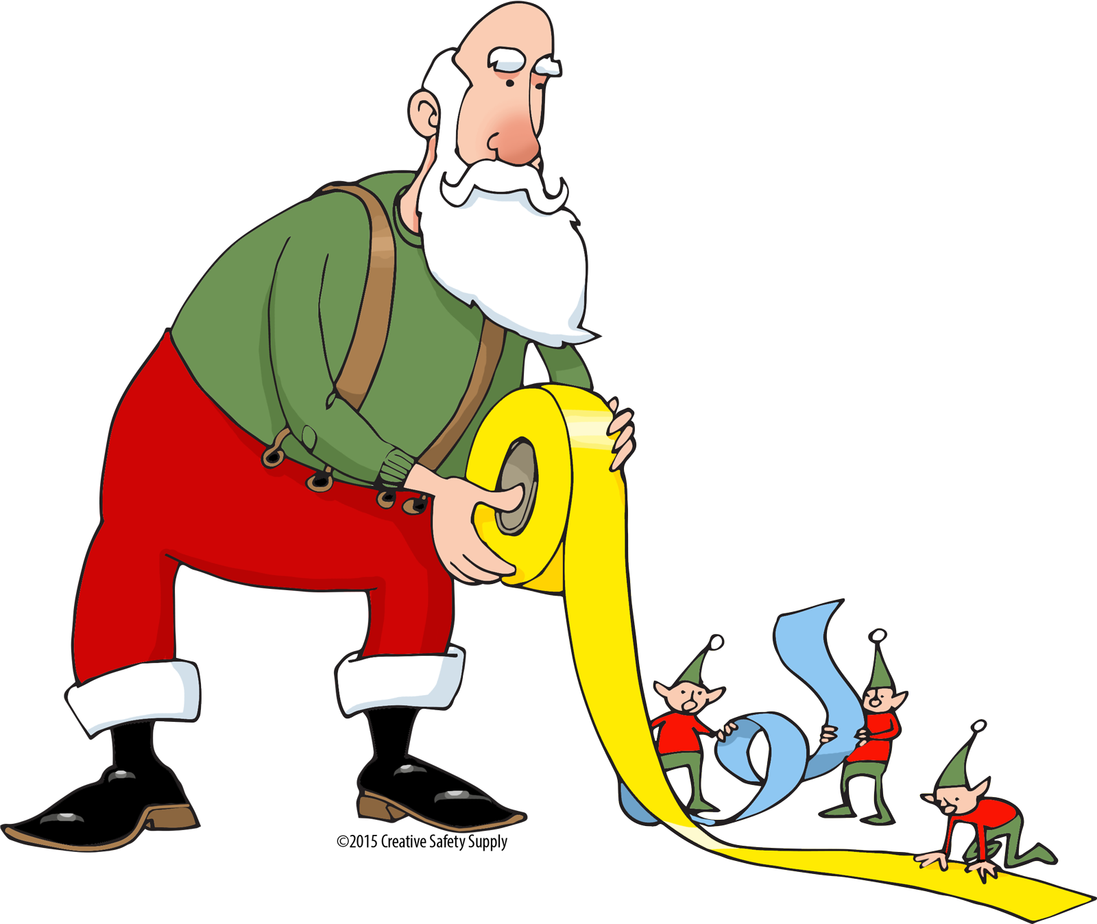 Safe Clipart Workplace Safety - Santa Safety Workplace - Png Download (1600x1348), Png Download