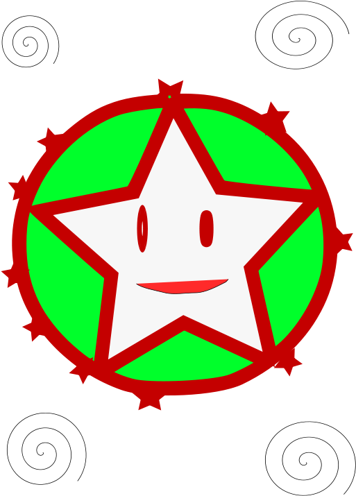 Smiling Star Clipart (566x800), Png Download