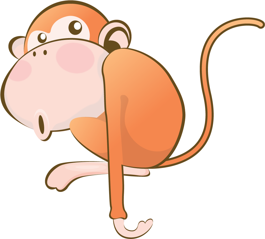 猴子 矢量 图 Clipart (1378x1180), Png Download