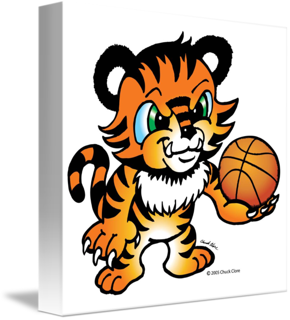 Tiger Basketball Sayings Clipart Image Freeuse Tiger - Tiger With Soccer Ball - Png Download (589x650), Png Download