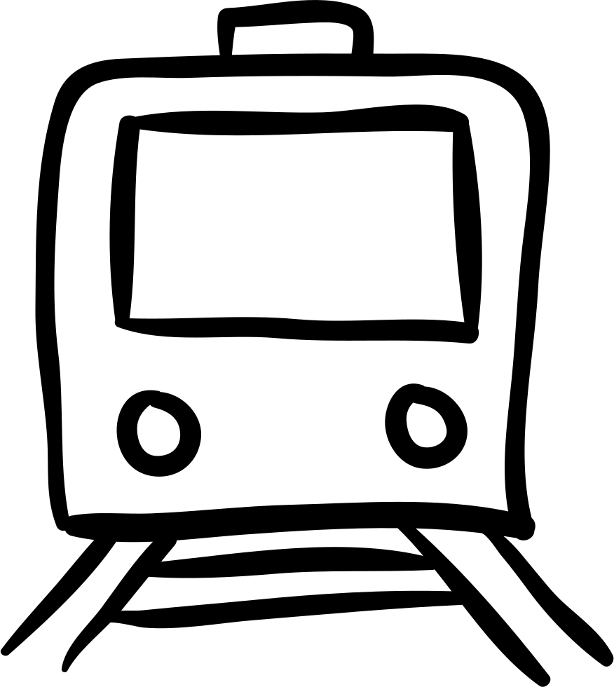 Train Hand Drawn Outline - Hand Drawn Train Icon Clipart (876x980), Png Download