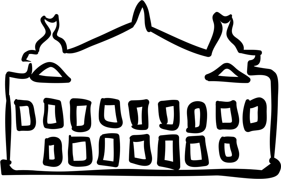 Building Big Hand Drawn Outline Clipart (981x624), Png Download