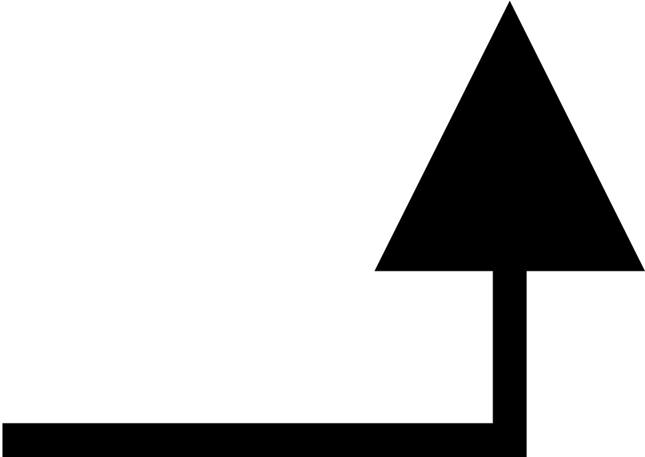 Right And Up Arrow Symbol Clipart (960x664), Png Download