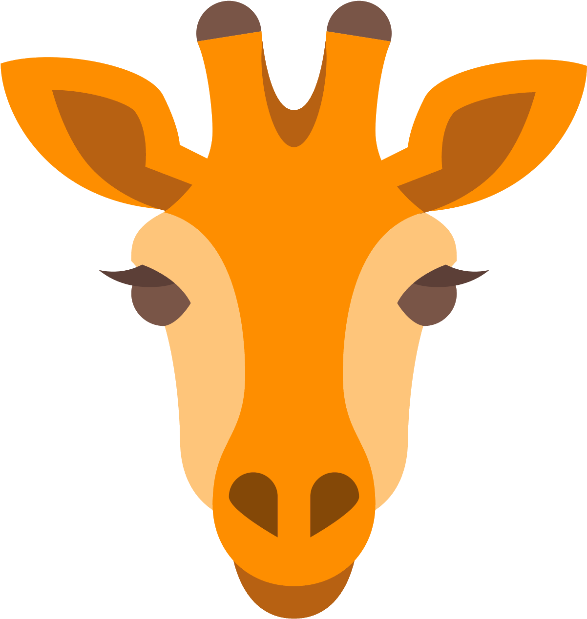 Download Vector Giraffe Head Giraffe Head Clipart Png Download (5774349) PinClipart