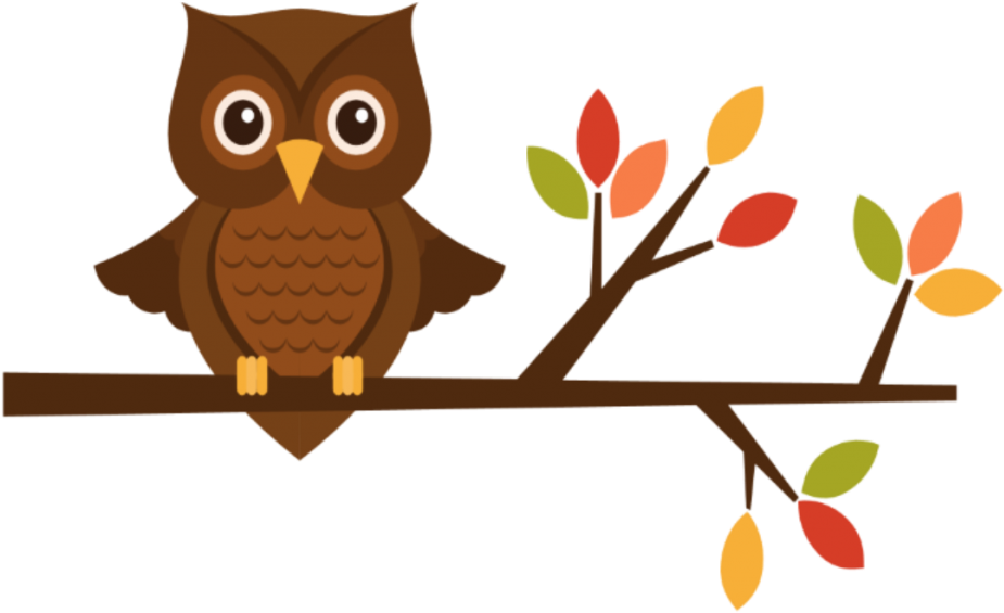Book Club Clipart Free Clipart Black And White Download - Fall Owl Clip Art - Png Download (1024x575), Png Download