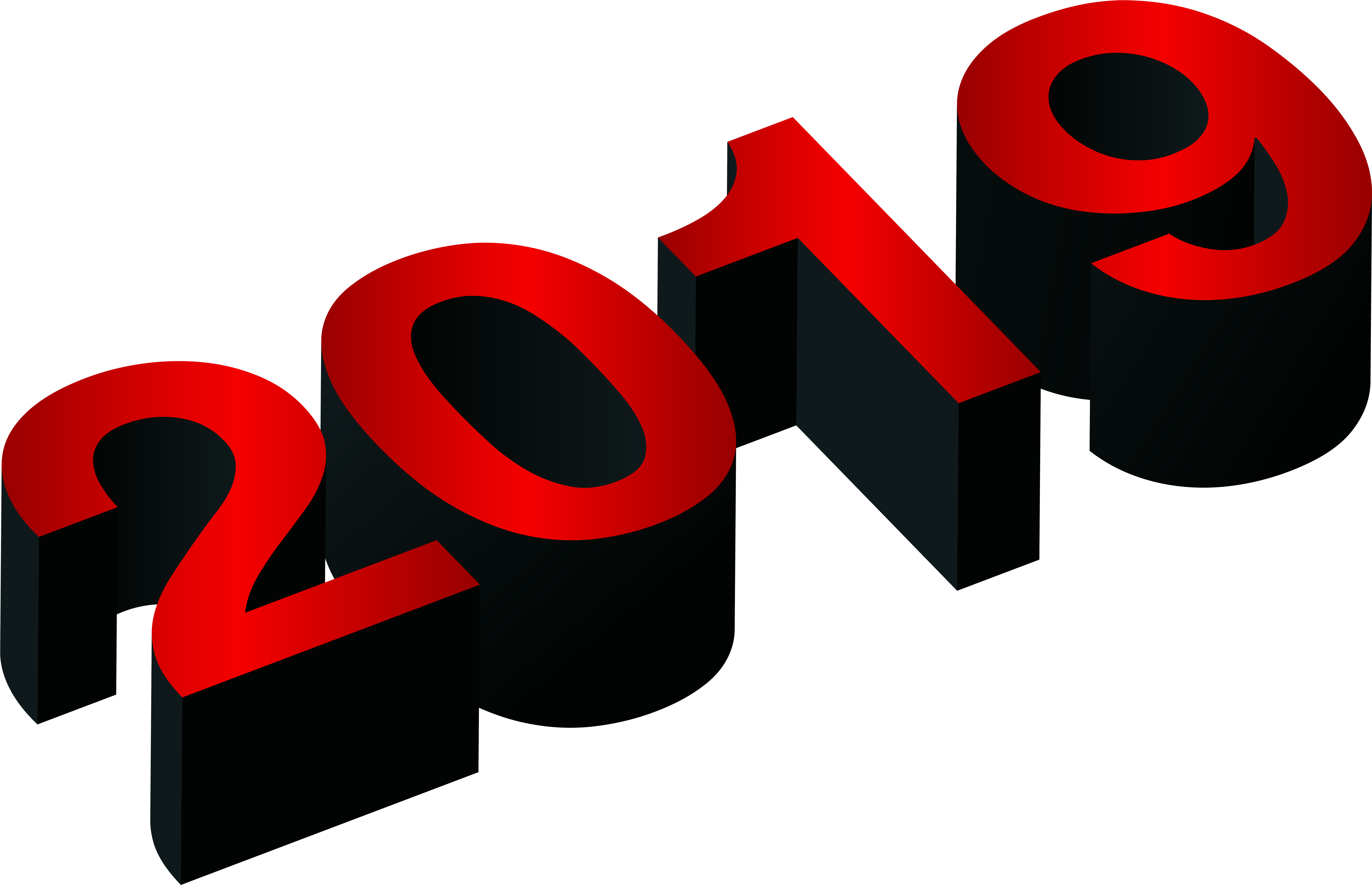 2019 In Red Clipart Clip Art 2019 Red Black Png Clip - Free Clip Art 2019 Transparent Png (8000x5161), Png Download
