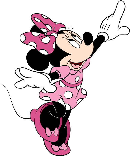 Transparent Pointing Clipart - Minnie And Mickey Mouse Pointing - Png Download (533x640), Png Download