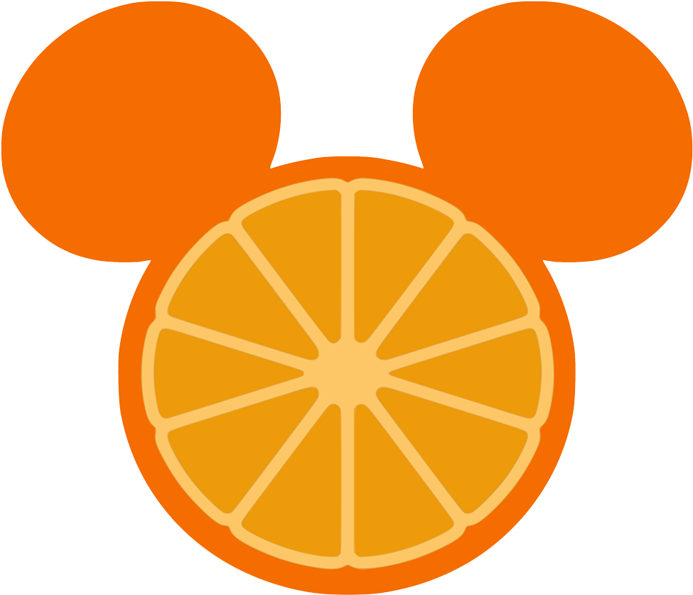 Orange Mickey Mouse Clipart (987x848), Png Download