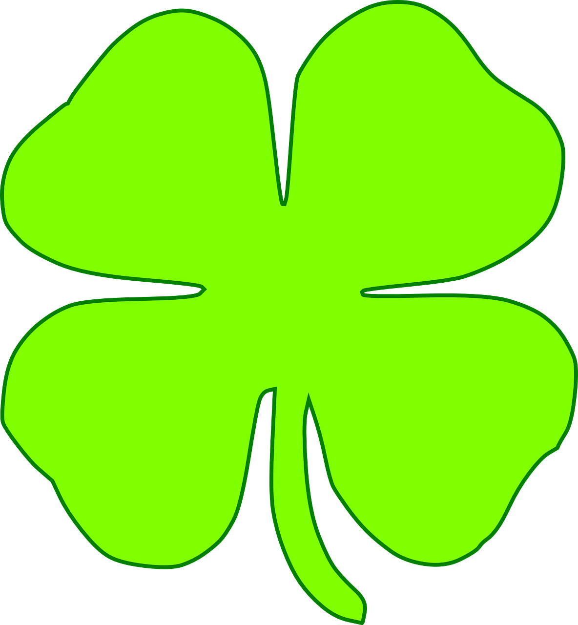 Shamrock Four Leaves Free Photo - Clipart Of Shamrock Green - Png Download (1184x1280), Png Download