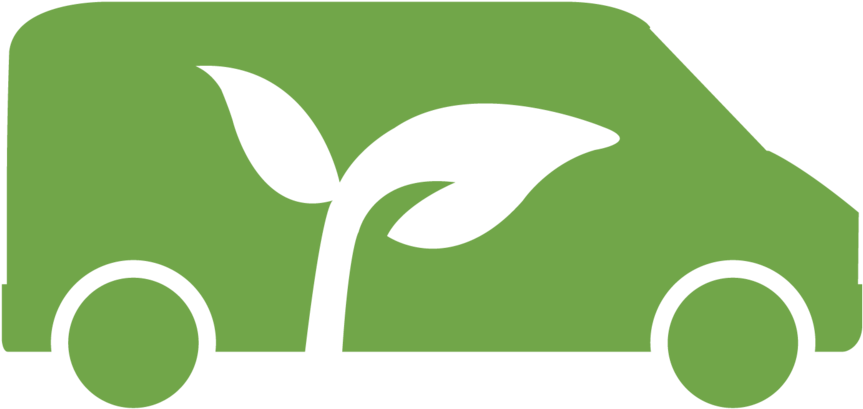 Veggie Van Green Sprout Van Clipart (1000x539), Png Download