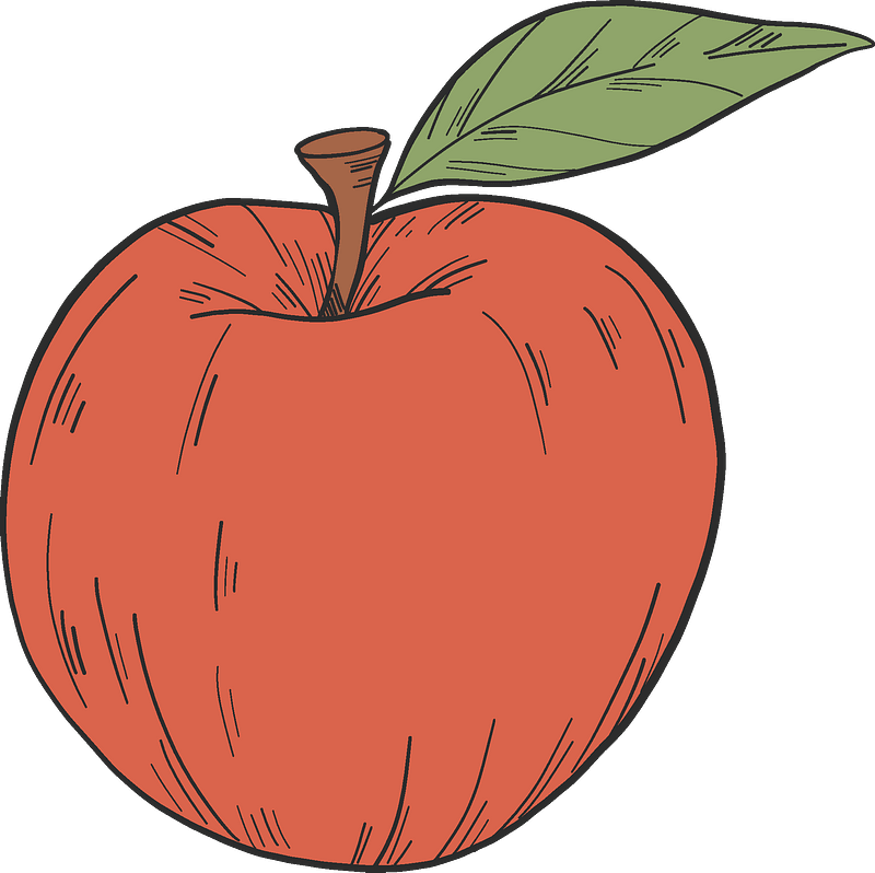 Red Apple Clipart - Pumpkin - Png Download (800x798), Png Download