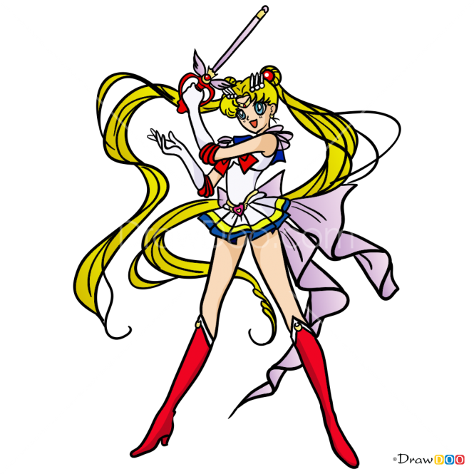 How To Draw Sailor Moon, Anime Girls - Illustration Clipart (665x665), Png Download
