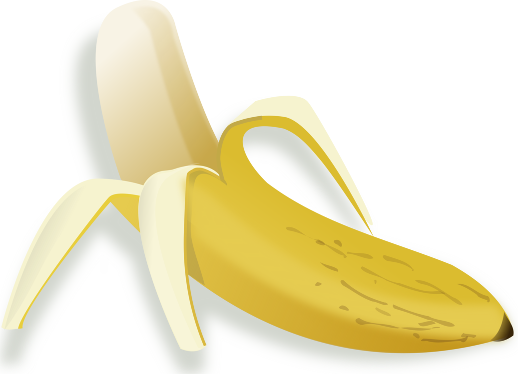 Food,banana Family,fruit - Banana Descascada Png Clipart (1037x750), Png Download