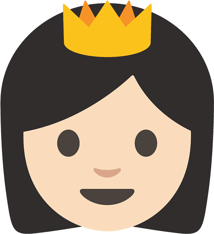 Princess Emoji Clipart - Android Woman Emoji - Png Download (800x800), Png Download