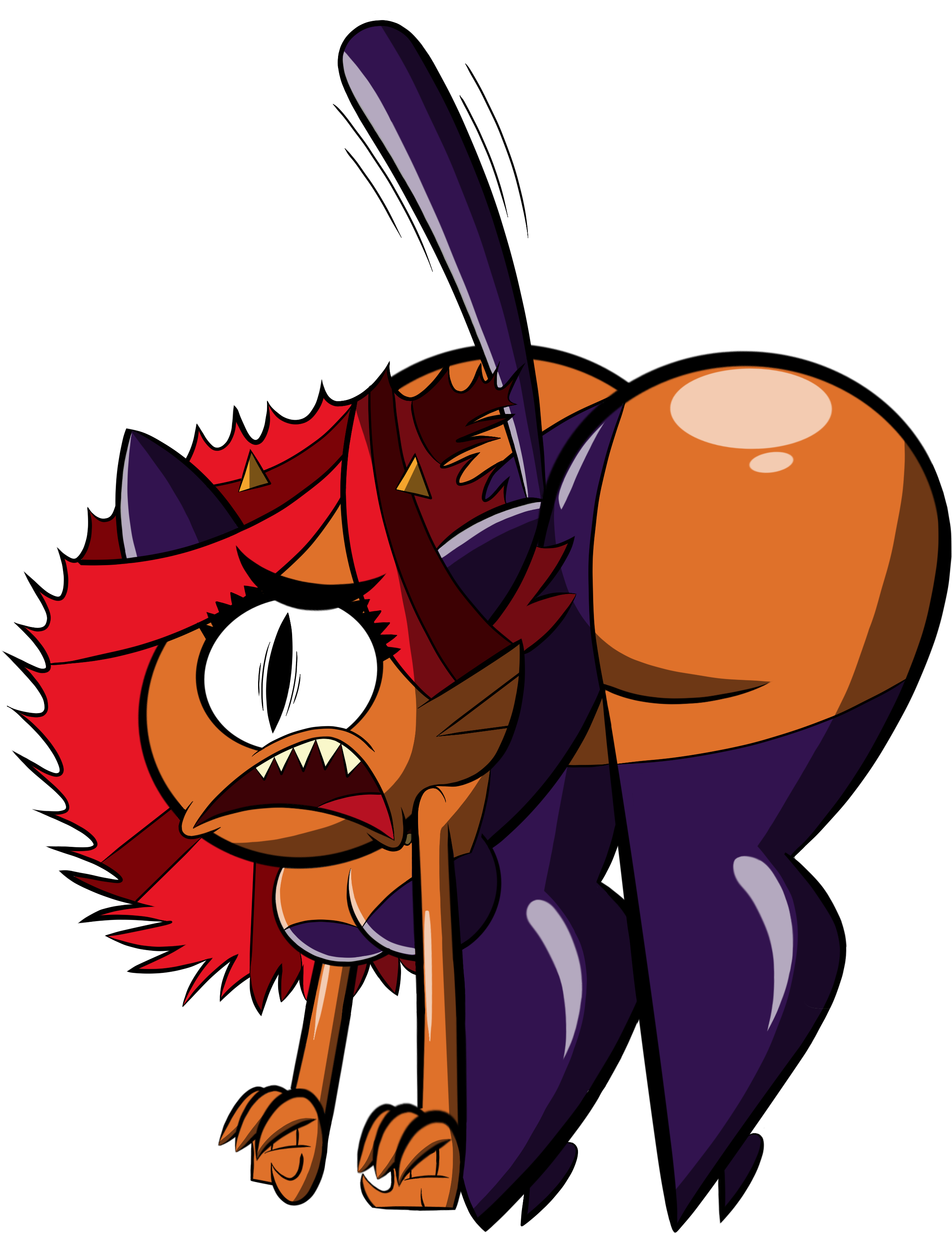 Feisty Kitty Cat Saffi By Ck Draws Stuff - Jimmy Two Shoes Cartoon Clipart (2464x3190), Png Download