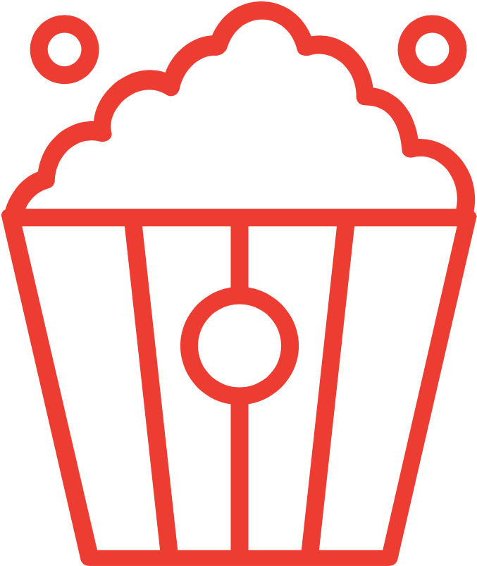 Popcorn Clip Art Black And White - Png Download (939x939), Png Download