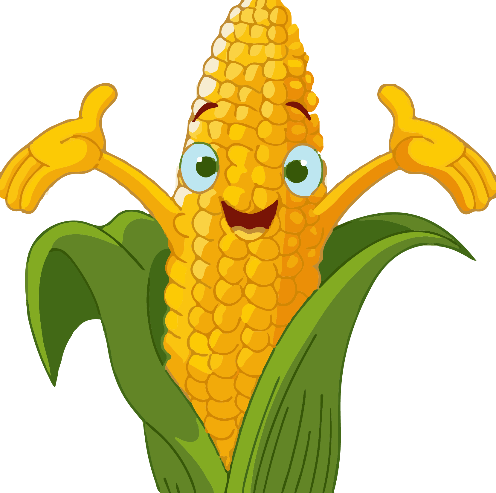Sweet Corn Cartoon Clipart (1659x1650), Png Download