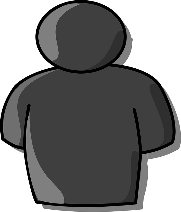Grey Clipart Person - Person Symbol - Png Download (614x720), Png Download
