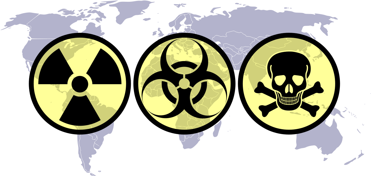 Bioterrorism - Clipart - Weapons Of Mass Destruction Symbol - Png Download (1297x601), Png Download