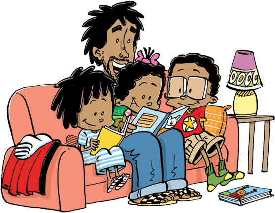Gogo - Children Listening To Story Clipart - Png Download (907x500), Png Download