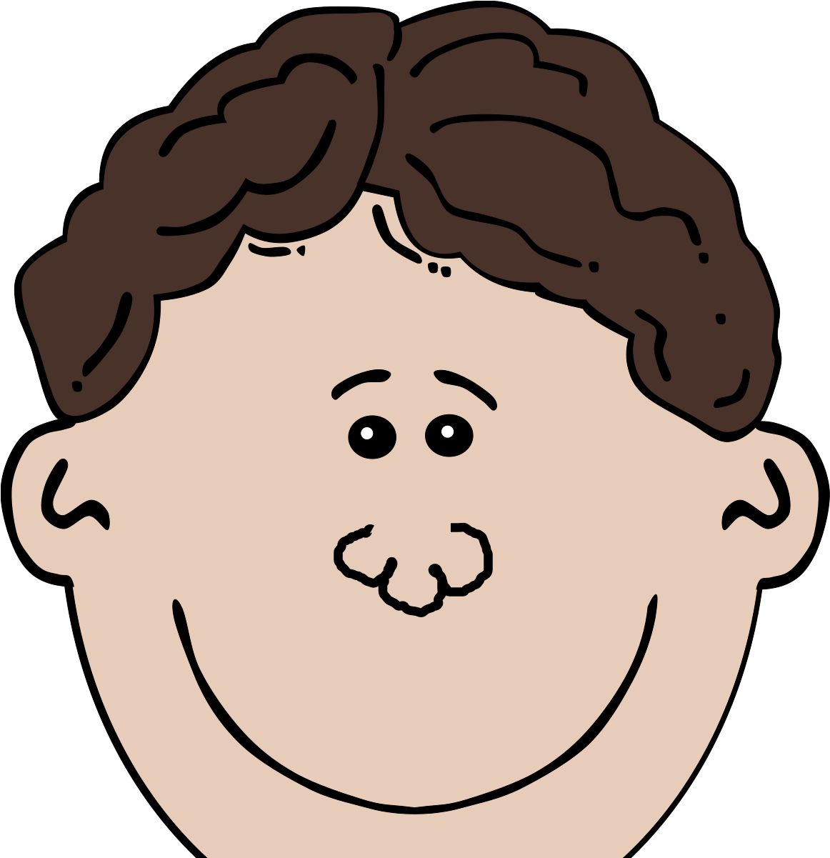 Sad Boy Face Cartoon Clipart (1600x1600), Png Download
