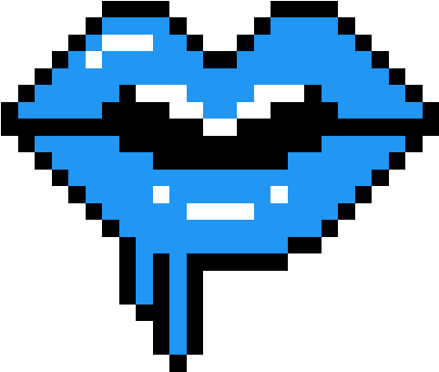 Lips Pixel Art Clipart (592x592), Png Download