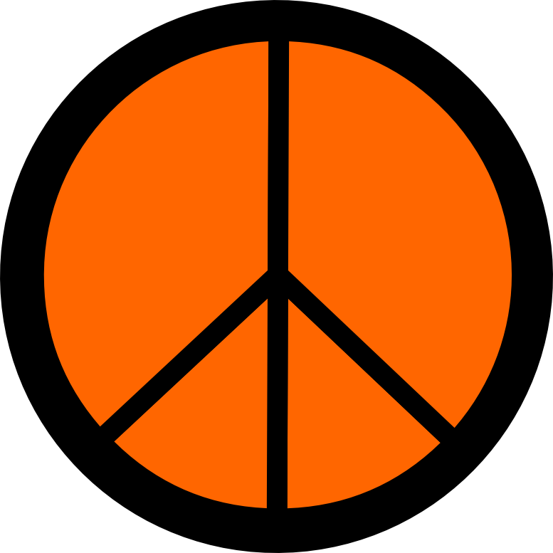 Orange Peace Symbol 12 Scallywag Peacesymbol - Bond Street Station Clipart (777x777), Png Download