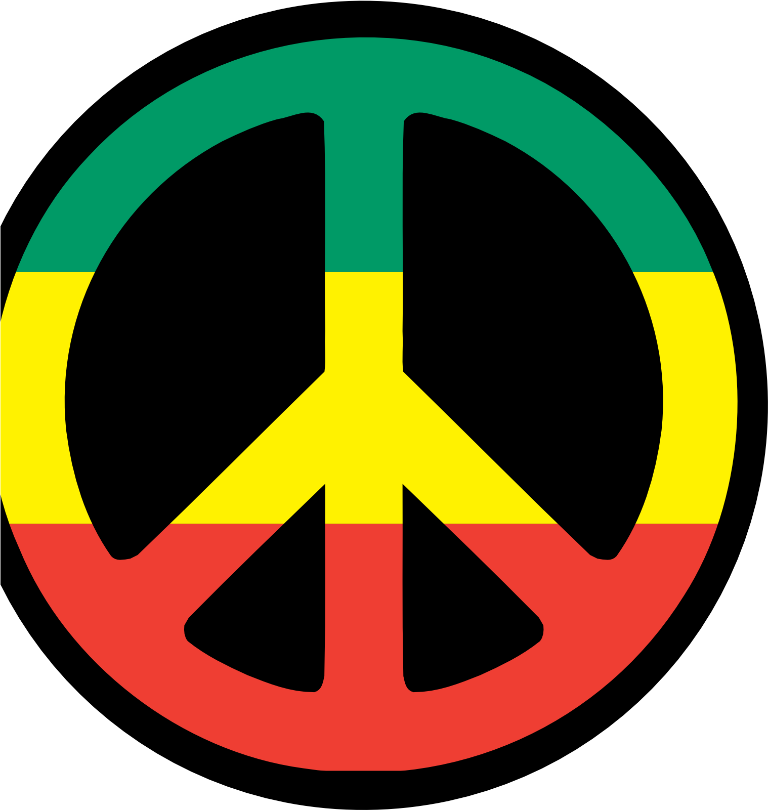 Peace Sign Clipart Cnd Peace Panda Images Clipart Rasta - Logo Bob Marley Png Transparent Png (1979x2561), Png Download