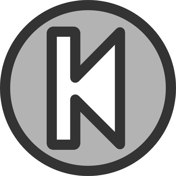 Left Stop Arrrow Svg Clip Arts - Rewind Clipart Png Transparent Png (600x600), Png Download