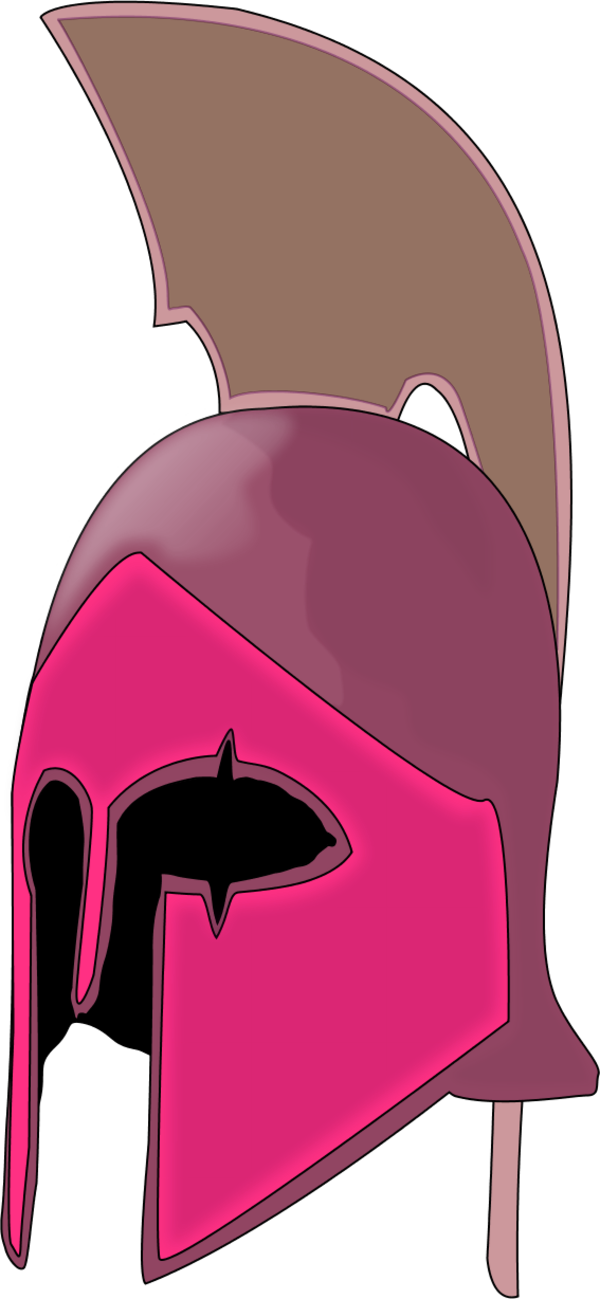 Vector Clip Art - Cartoon Roman Helmet - Png Download (600x1299), Png Download
