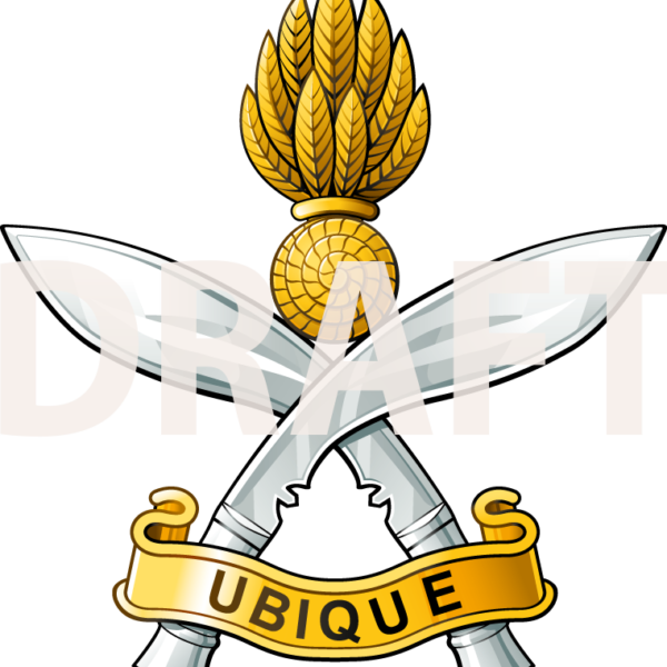 Military Insignia Set Of Two Love Heart Scented Candles - Queen's Gurkha Engineers Cap Badge Clipart (600x600), Png Download