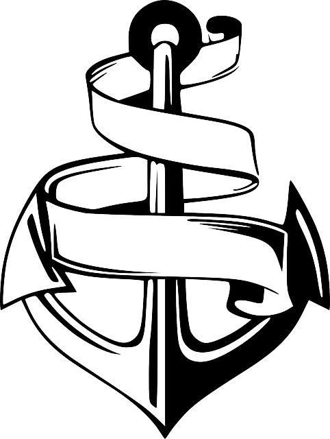 Vector Style Nautical Banner - Banner Wrapping Around Something Clipart (482x640), Png Download