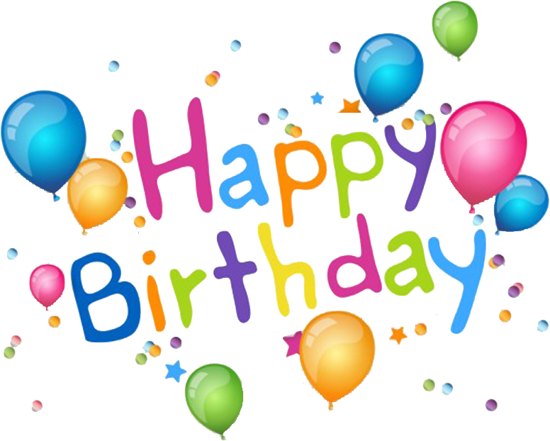 Happy Birthday Balloons Clipart - Png Download (836x833), Png Download