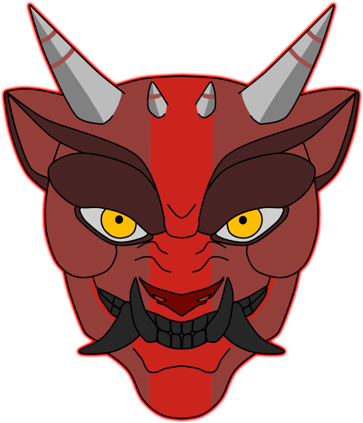 Oni Mask Demon - Oni Mask Clipart (1280x1707), Png Download