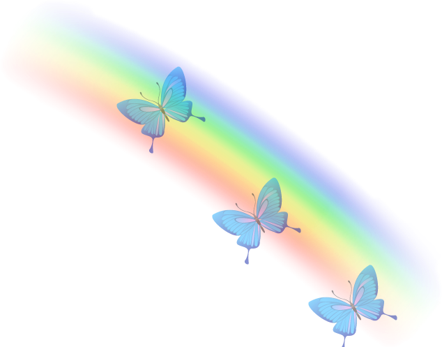 19 Rainbow Butterfly Clipart Picsart Free Clip Art - Lycaenid - Png Download (634x497), Png Download