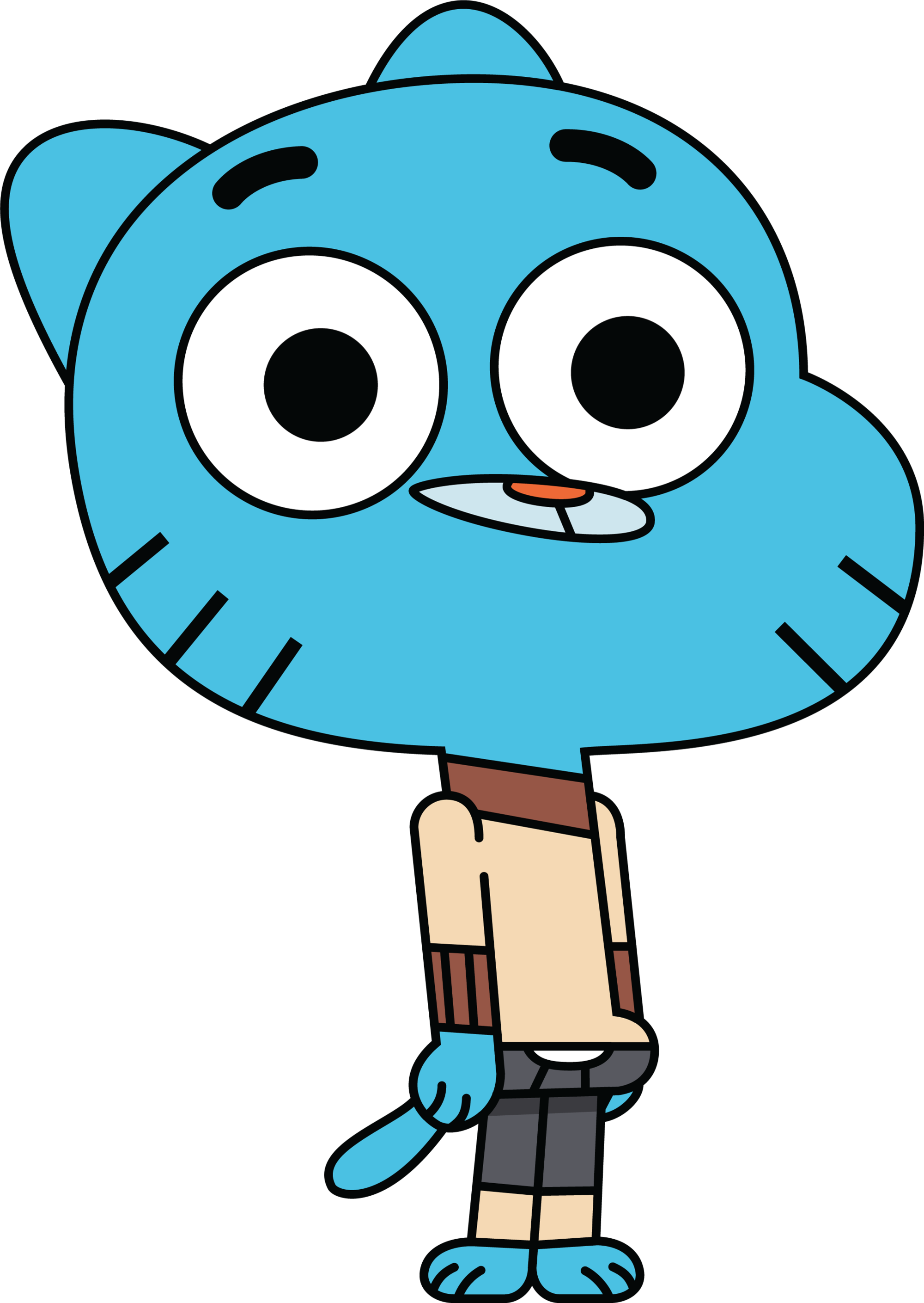 Clip Art Black And White Library Of Watterson Characters - Gumball Watterson - Png Download (2000x2818), Png Download