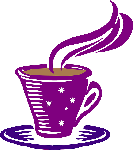 Cup Of Tea - Coffee Cup Purple Clipart - Png Download (567x640), Png Download