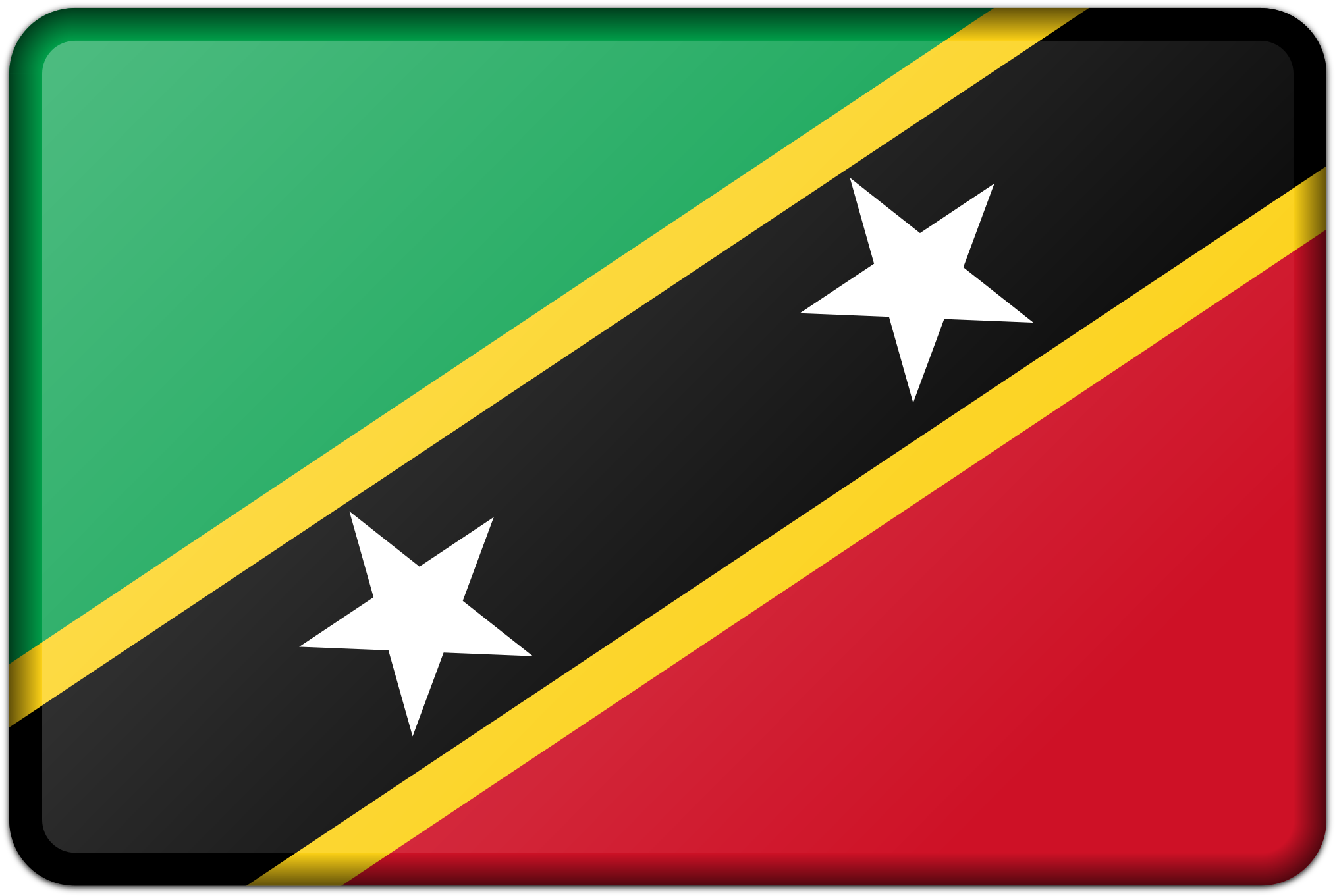 St Kitts And Nevis Flag Clip Arts - Saint Kitts And Nevis - Png Download (2400x1600), Png Download