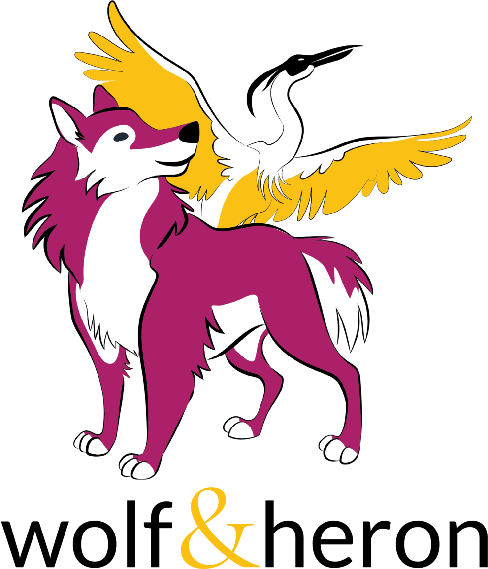 Wolf And The Heron Clipart (1000x1224), Png Download