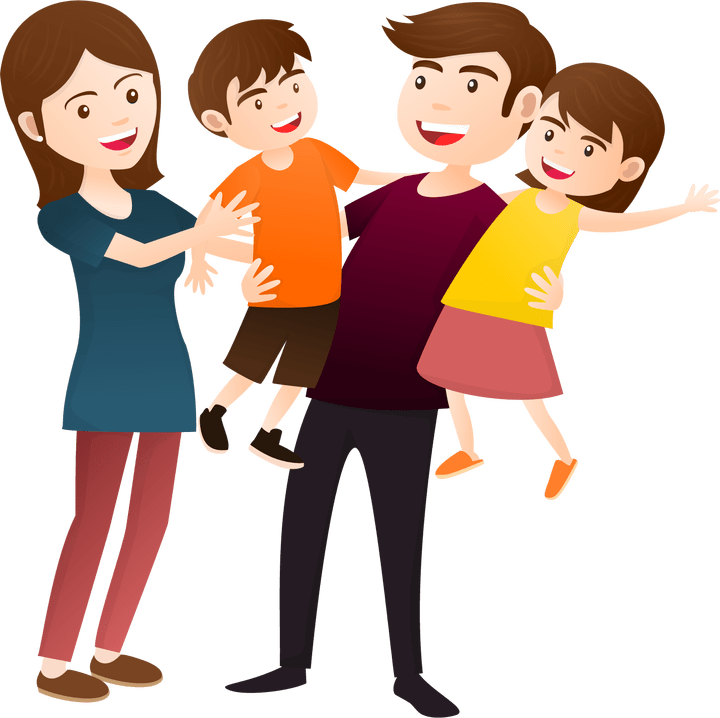 Happy Family Clipart Png Transparent Png (720x718), Png Download