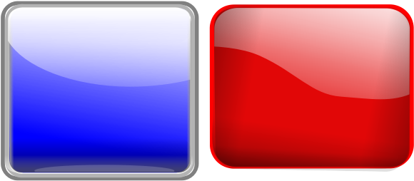 Red And Blue Buttons Vector Illustration Clipart (600x600), Png Download