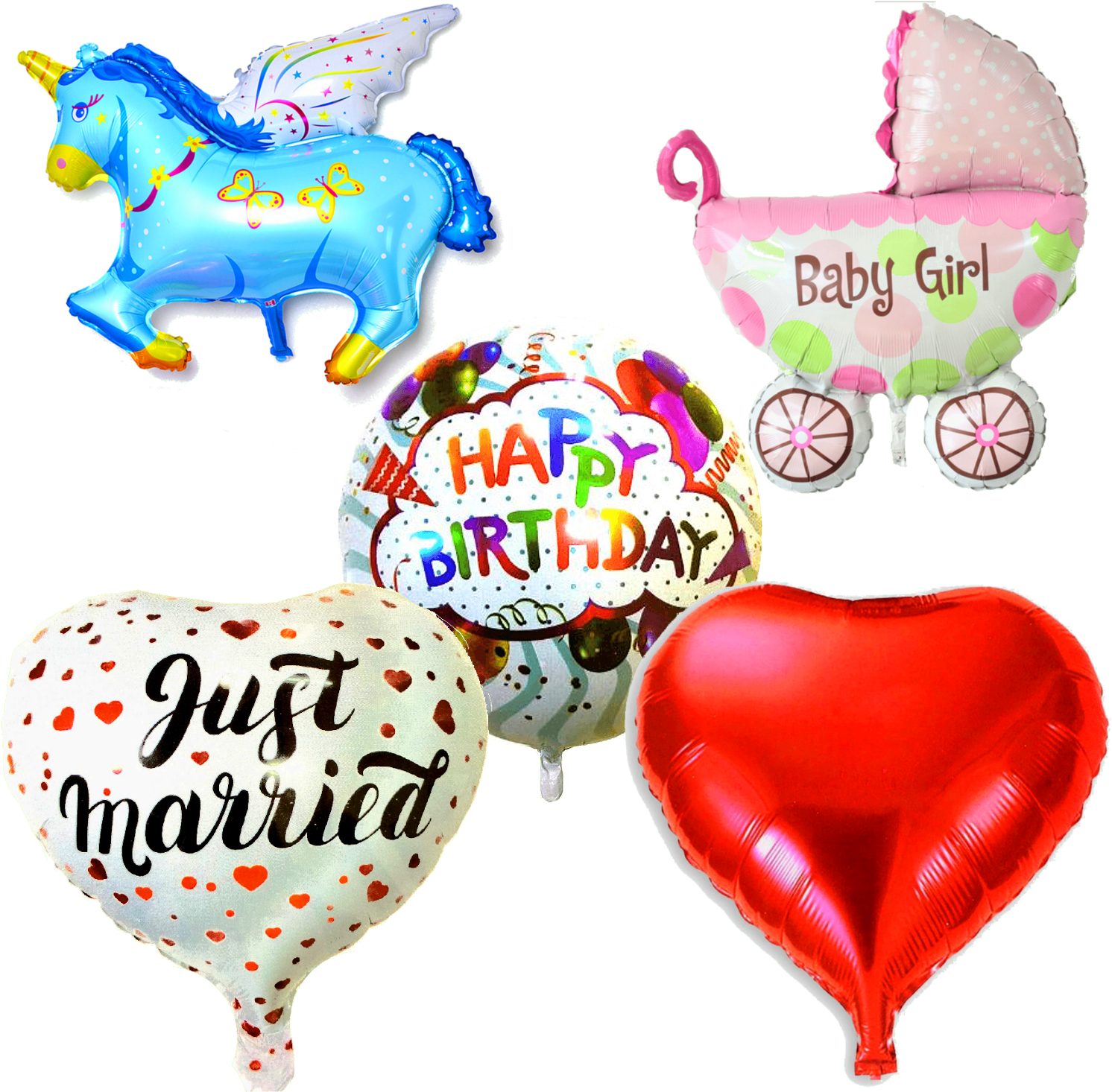 Baby Girl Balloons Clipart (1500x1500), Png Download