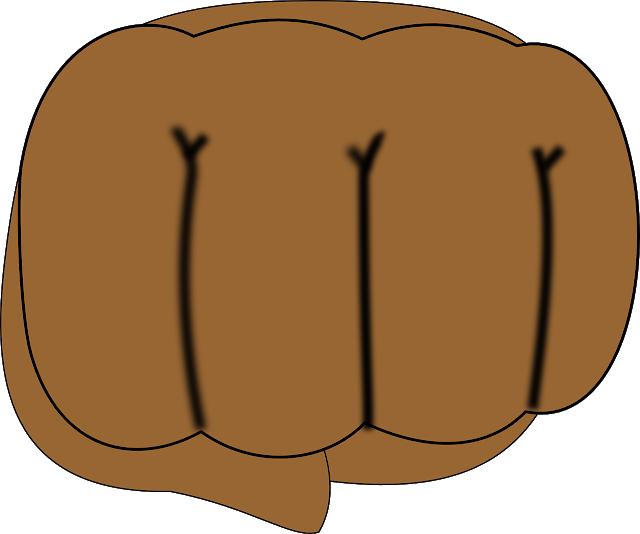 Brown Fist Clipart (640x534), Png Download
