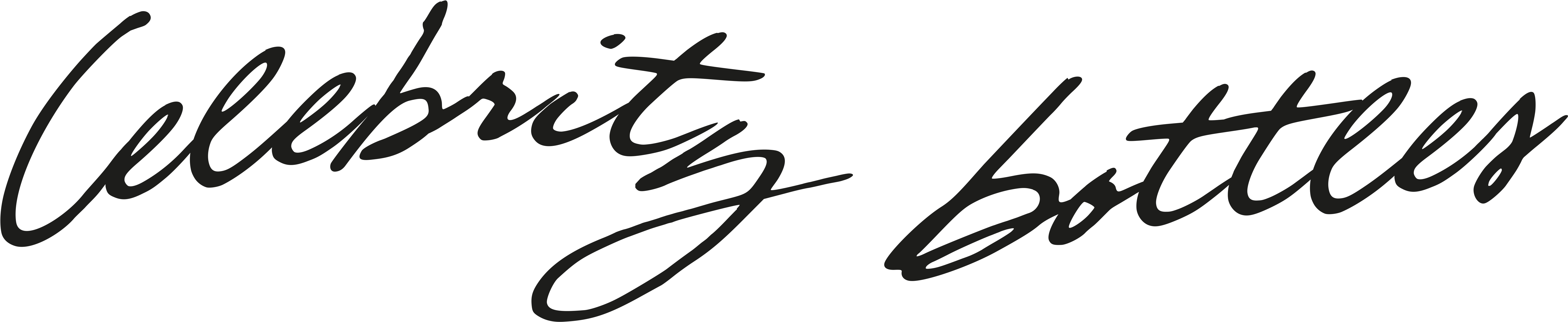 Celebrity Bottles - Calligraphy Clipart (6645x1411), Png Download