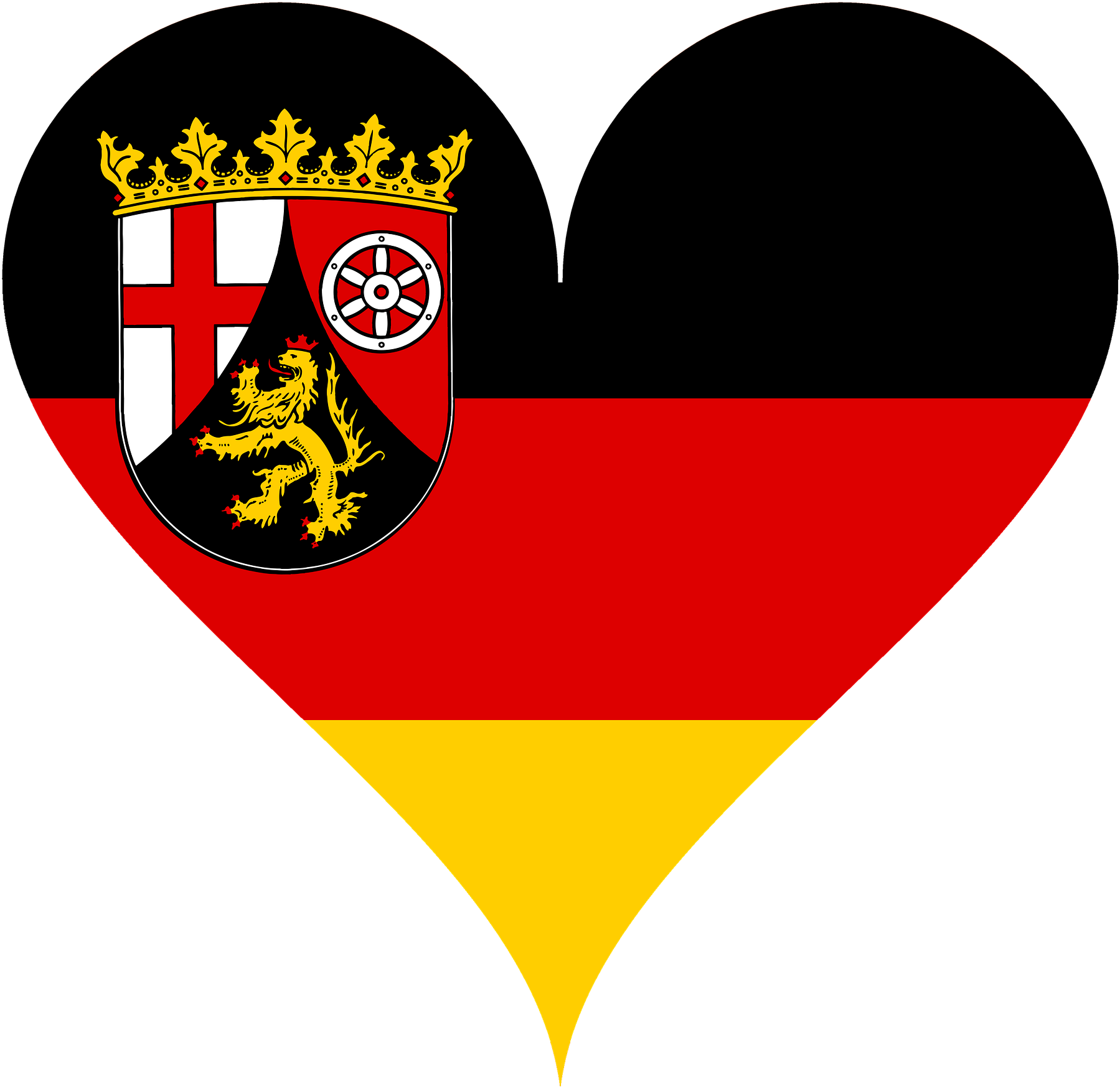 Rhineland Flag Clipart (1920x1865), Png Download